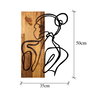 Wallity Woman Body - Escultura de pared en Negro y Nogal Claro